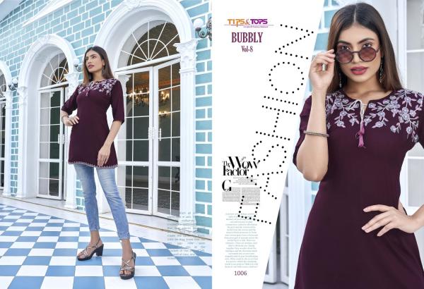 Tips Tops Bubbly Vol 8 Rayon Designer Western Top Collection